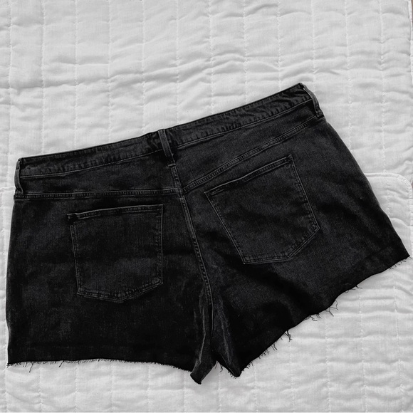 Madewell curvy high rise black denim shorts lunar wash 28W plus size stretch - Picture 10 of 13